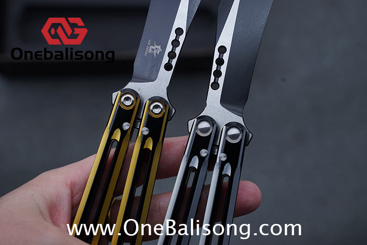 LOG Jian V3 Balisong 7075 Aluminium Alloy Handle 5Cr15 Stainless Steel Blade Bushing