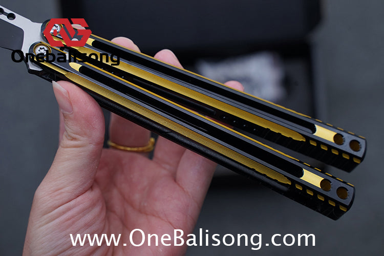 LOG Jian V3 Balisong 7075 Aluminium Alloy Handle 5Cr15 Stainless Steel Blade Bushing