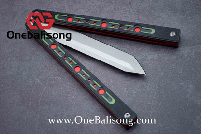 TheOne Original Point Clone Aluminum+Dual Color G10 Handle Stainless Steel Trainer Blade