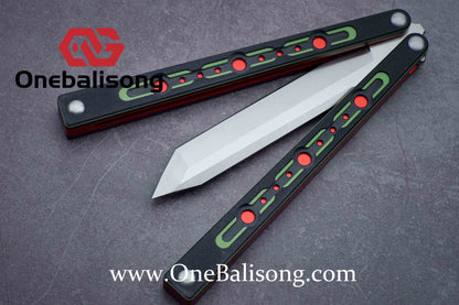 TheOne Original Point Clone Aluminum+Dual Color G10 Handle Stainless Steel Trainer Blade