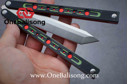 TheOne Original Point Clone Aluminum+Dual Color G10 Handle Stainless Steel Trainer Blade