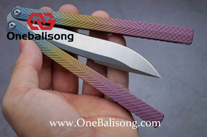 theone serif clone Titanium alloy-handle stainless steel blade