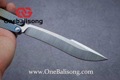 theone serif clone Titanium alloy-handle stainless steel blade