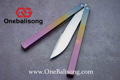 theone serif clone Titanium alloy-handle stainless steel blade