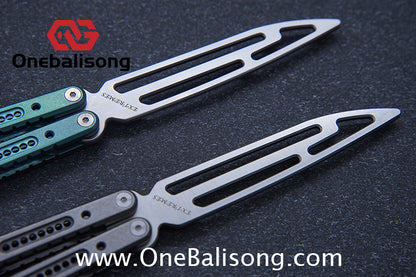 EXTREMES Balisong Titanium Alloy Handle 440c Stainless Steel Blade Bushing