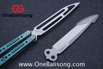 EXTREMES Balisong Titanium Alloy Handle 440c Stainless Steel Blade Bushing