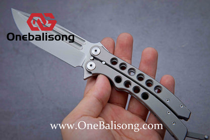 Charlie clone Titanium handle M390 steel bearing