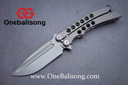 Charlie clone Titanium handle M390 steel bearing