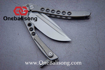 Charlie clone Titanium handle M390 steel bearing