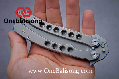 Charlie clone Titanium handle M390 steel bearing