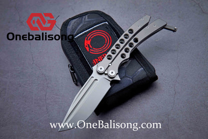 Charlie clone Titanium handle M390 steel bearing