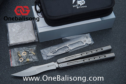 MAXACE Phantom 2 Seven series Aluminum Handle SLD clip steel/integrated Titanium Handle imported Bailu M390 steel dual configuration
