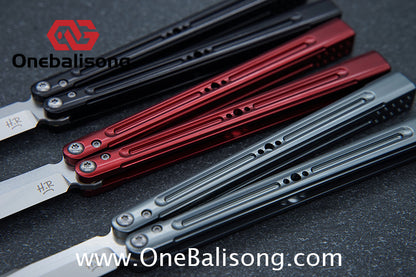 HR Killer Balisong  Seven series aluminum Handle 14c28n/vg10 Blade integrated+traditional shaft sleeve