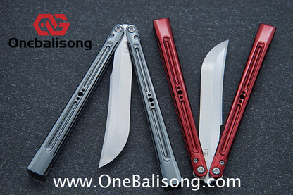 HR Killer Balisong  Seven series aluminum Handle 14c28n/vg10 Blade integrated+traditional shaft sleeve
