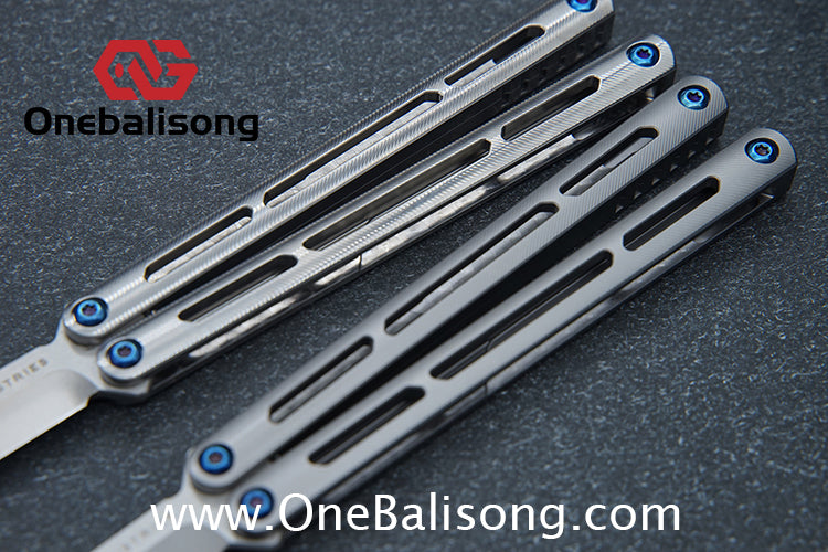 Baliplus Tsunami V4 Balisong Clone TC4 Titanium Alloy Handle VG10 Live blade Bushing