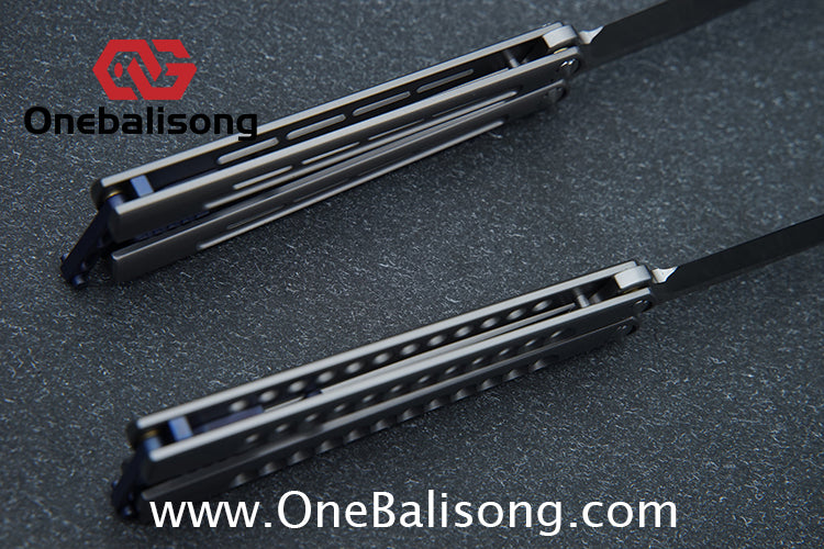 Smallpox Mini Titanium Alloy Sandwich Handle Stainless Steel 14c28n Blade Bearing Structure