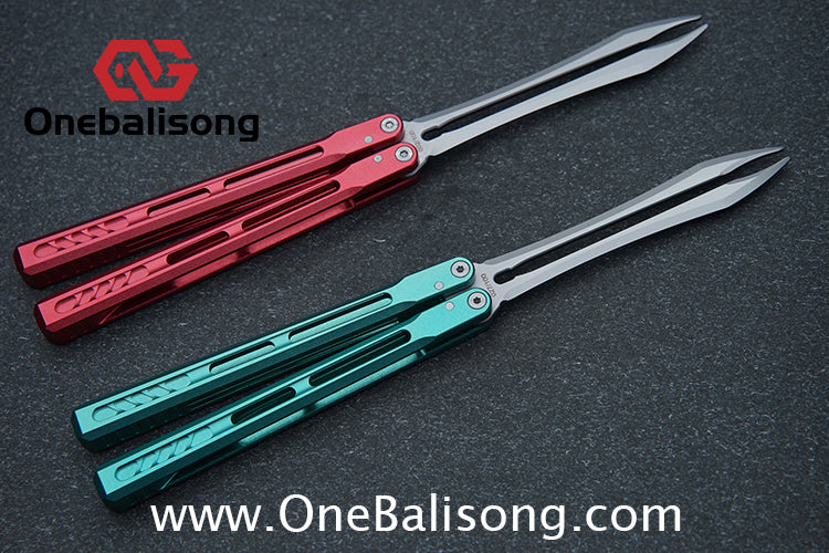 WZM Peace and Joy V3 Balisong Clone Ceramic Coating/7075 Aluminum Alloy Handle 440C Steel Tuning Fork Bushing