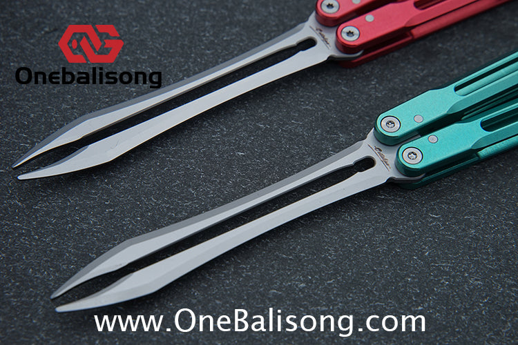 WZM Peace and Joy V3 Balisong Clone Ceramic Coating/7075 Aluminum Alloy Handle 440C Steel Tuning Fork Bushing