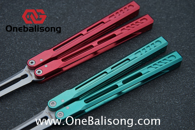 WZM Peace and Joy V3 Balisong Clone Ceramic Coating/7075 Aluminum Alloy Handle 440C Steel Tuning Fork Bushing