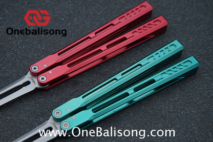 WZM Peace and Joy V3 Balisong Clone Ceramic Coating/7075 Aluminum Alloy Handle 440C Steel Tuning Fork Bushing