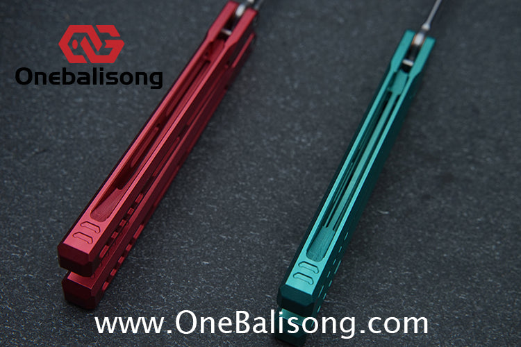 WZM Peace and Joy V3 Balisong Clone Ceramic Coating/7075 Aluminum Alloy Handle 440C Steel Tuning Fork Bushing
