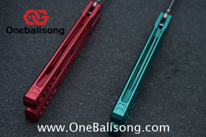 WZM Peace and Joy V3 Balisong Clone Ceramic Coating/7075 Aluminum Alloy Handle 440C Steel Tuning Fork Bushing