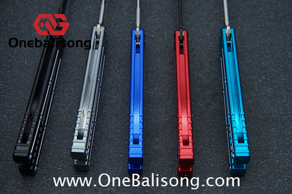 Baliplus 7075 Glossy Bright Slot Kraken V3 Aluminum Balisong Stainless Steel Blade Clone Bushing