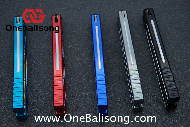 Baliplus 7075 Glossy Bright Slot Kraken V3 Aluminum Balisong Stainless Steel Blade Clone Bushing