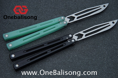 TOUCH TIMES Hairtail Balisong G10 Clone G10 Handle Stainless Steel Trainer Blade Bushing