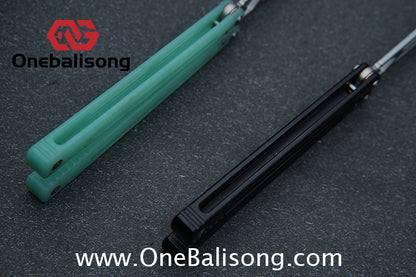 TOUCH TIMES Hairtail Balisong G10 Clone G10 Handle Stainless Steel Trainer Blade Bushing