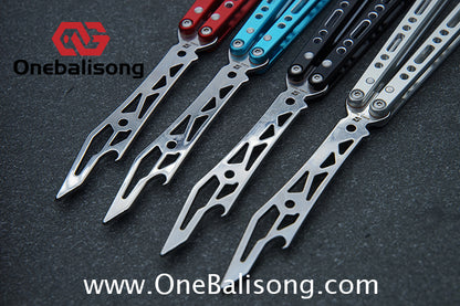 Armed Shark Pike/Barracuda Balisong Clone 7075 Aluminum Alloy Handle 5Cr15  Stainless Steel Trainer Blade Bushing