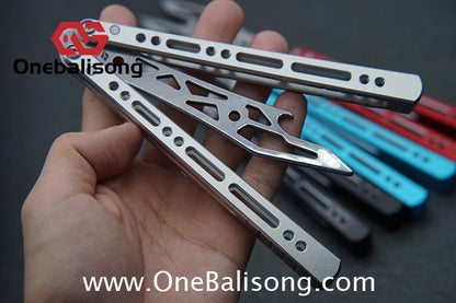 Armed Shark Pike/Barracuda Balisong Clone 7075 Aluminum Alloy Handle 5Cr15  Stainless Steel Trainer Blade Bushing