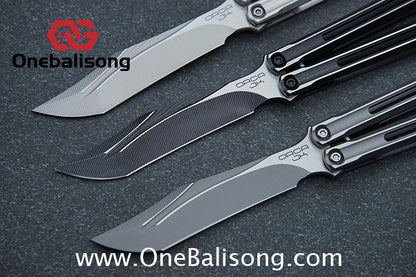 Baliplus Orca V2 Balisong Clone Flying Butterfly Clone Titanium Alloy Handle Stainless Steel Blade