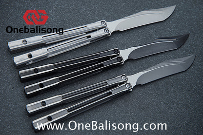 Baliplus Orca V2 Balisong Clone Flying Butterfly Clone Titanium Alloy Handle Stainless Steel Blade