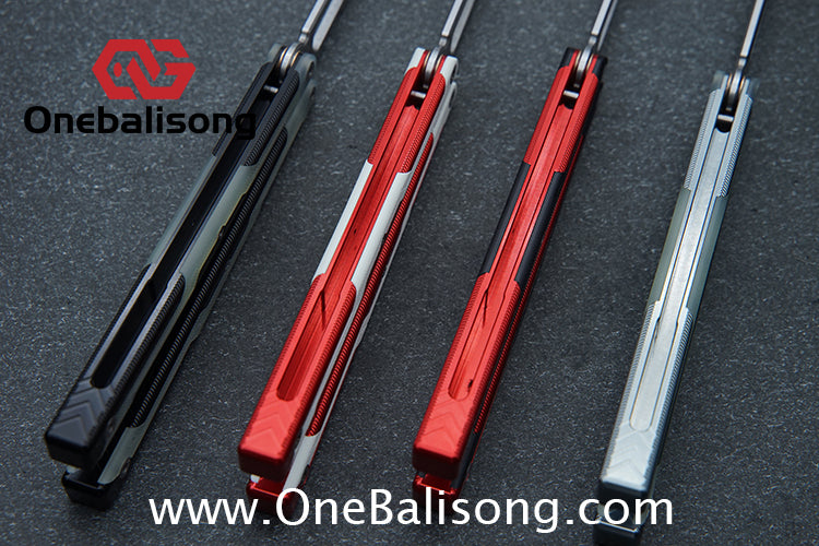 Armed Shark Ajax Clone Seven Series Aluminum Alloy G10 Patch Handle Stainless Steel Trainer Blade Bushing Balisong