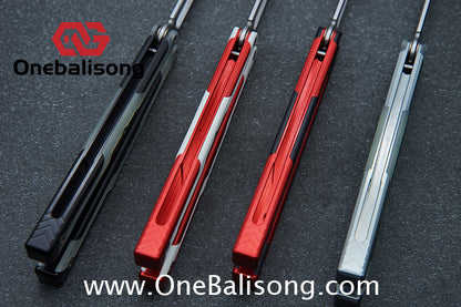 Armed Shark Ajax V1/V2 Balisong Clone Seven Series Aluminum Alloy+G10 Patch/All Aluminum  Handle Stainless Steel Trainer Blade Bushing Balisong