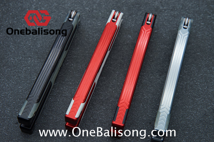 Armed Shark Ajax Clone Seven Series Aluminum Alloy G10 Patch Handle Stainless Steel Trainer Blade Bushing Balisong