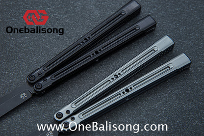 HR Killer Balisong  Seven series aluminum Handle 14c28n/vg10 Blade integrated+traditional shaft sleeve