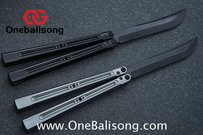 HR Killer Balisong  Seven series aluminum Handle 14c28n/vg10 Blade integrated+traditional shaft sleeve