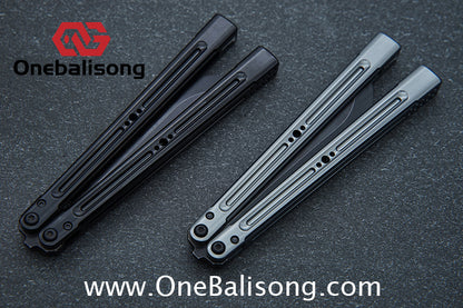HR Killer Balisong  Seven series aluminum Handle 14c28n/vg10 Blade integrated+traditional shaft sleeve