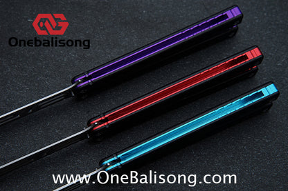 Baliplus Nautilus V1 Balisong Clone Aluminum Alloy G10 Patch Handle Stainless Steel Blade Bushing