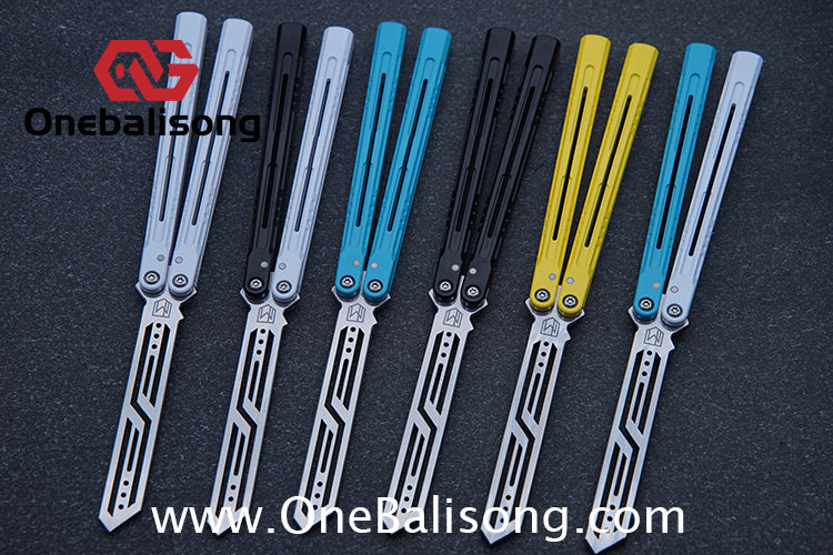 MXNIUM Skylark Balisong Aluminum Alloy Handle 9CR18MOV Stainless Steel Blade Bushing