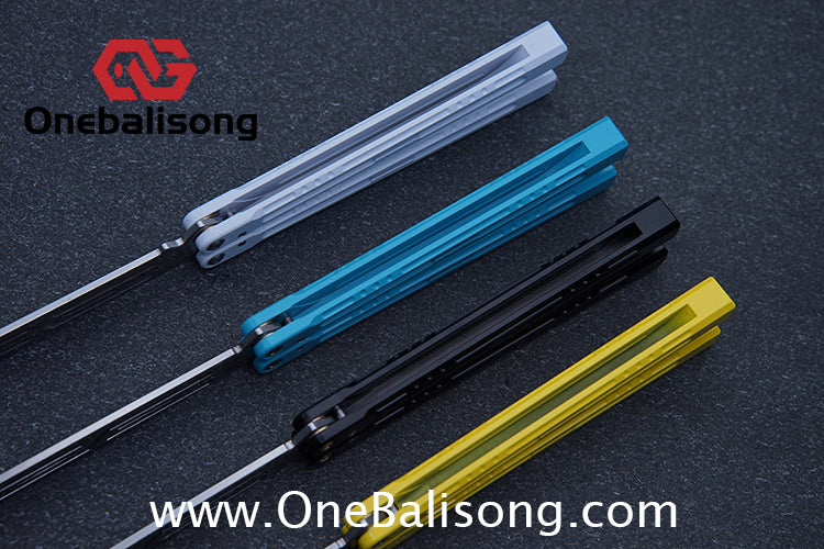 MXNIUM Skylark Balisong Aluminum Alloy Handle 9CR18MOV Stainless Steel Blade Bushing