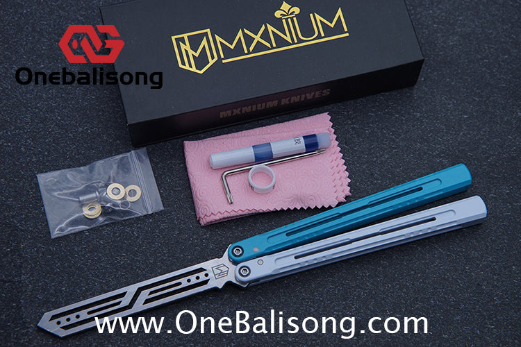 MXNIUM Skylark Balisong Aluminum Alloy Handle 9CR18MOV Stainless Steel Blade Bushing
