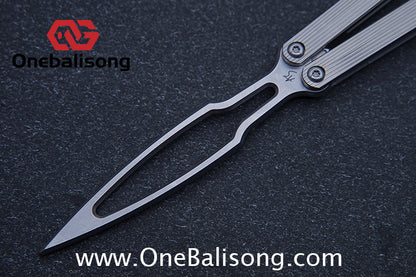 Armed Shark CK Balisong Clone TC4 titanium Alloy Handle 440C stainless steel Blade