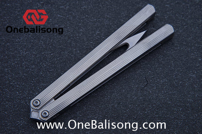 Armed Shark CK Balisong Clone TC4 titanium Alloy Handle 440C stainless steel Blade
