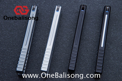Blue River Glossy Kraken 7075 Aluminum Handle Titanium Alloy Screws Balisong Stainless Steel Blade Clone Bushing