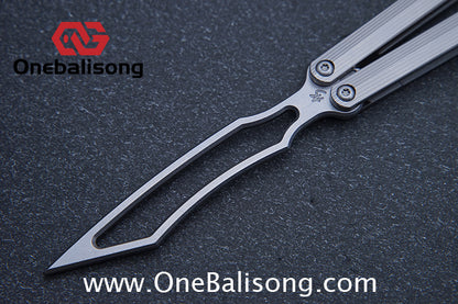 Armed Shark CK Balisong Clone TC4 titanium Alloy Handle 440C stainless steel Blade