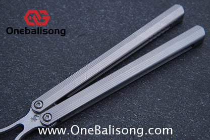 Armed Shark CK Balisong Clone TC4 titanium Alloy Handle 440C stainless steel Blade
