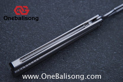 Armed Shark CK Balisong Clone TC4 titanium Alloy Handle 440C stainless steel Blade